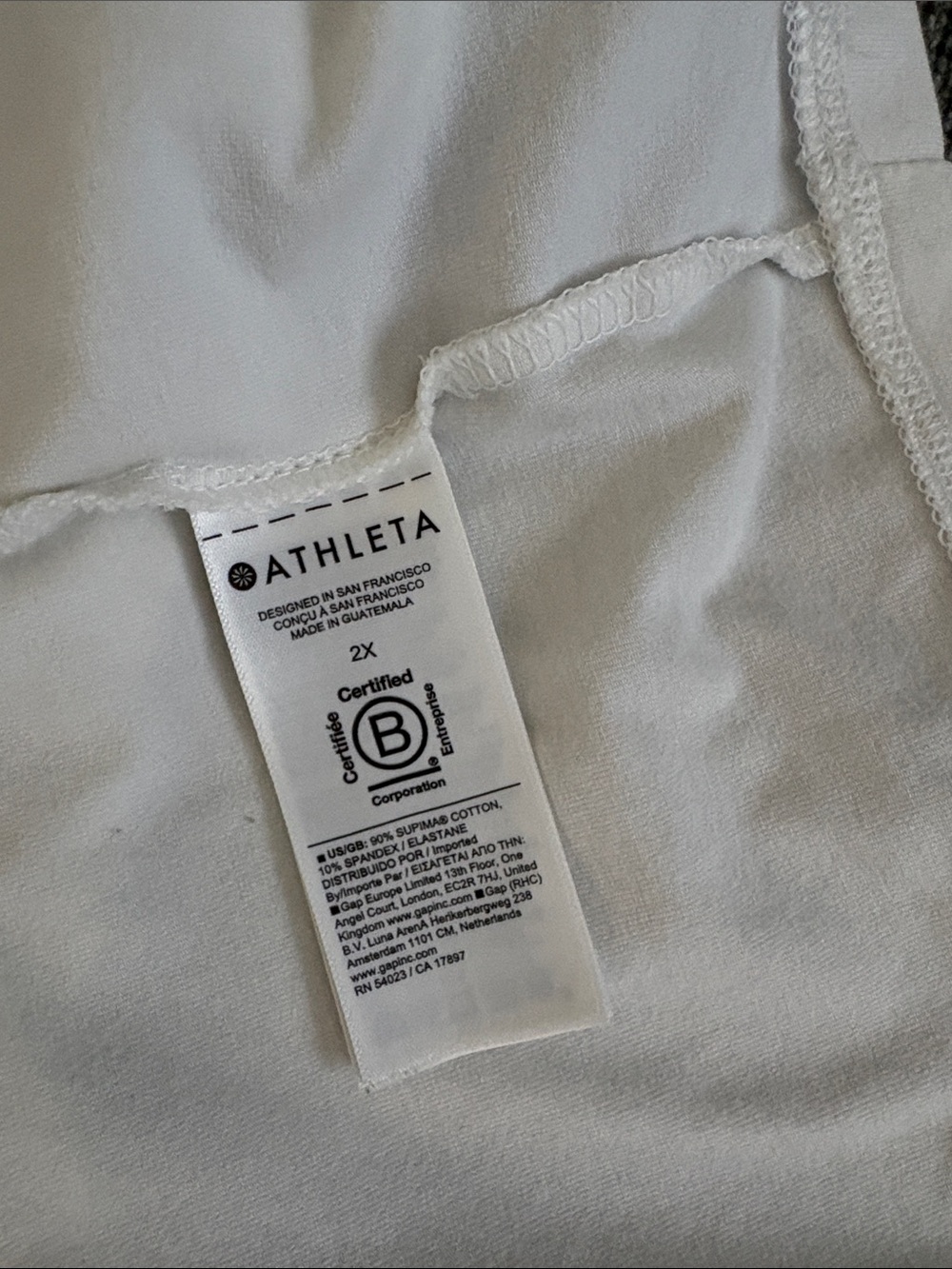 Athleta White Relaxed Cotton Crew Tee - Picture 3 of 3